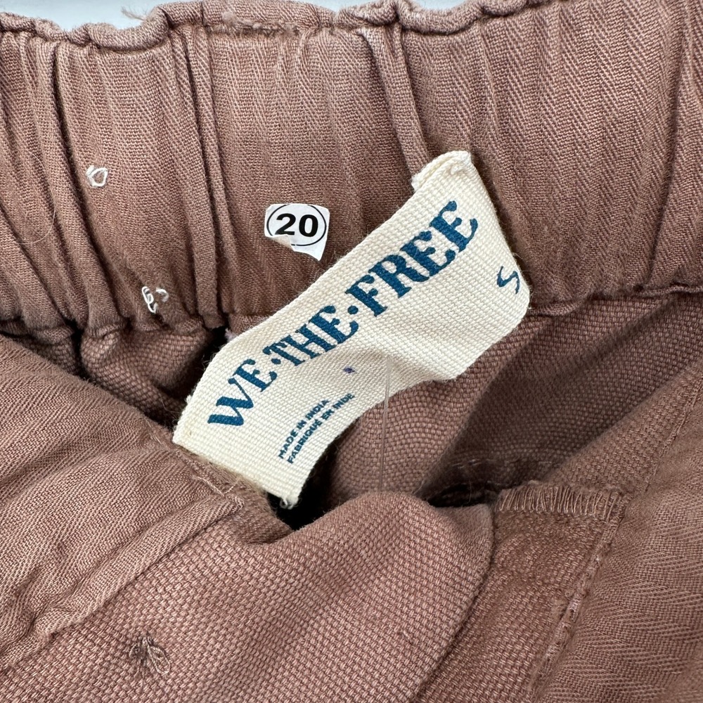 Free People Hayden Carpenter Pull-On Pants Trousers S Oversized Nature Neutral - Picture 7 of 9